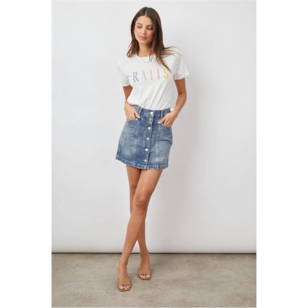 Rails Blue A-Line Mini Skirt Casual